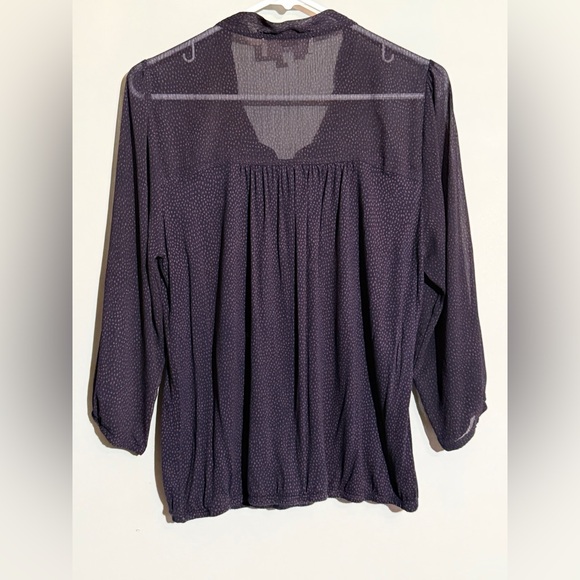 LOFT Navy/Red dots Women's Blouse Size Medium - Picture 6 of 9